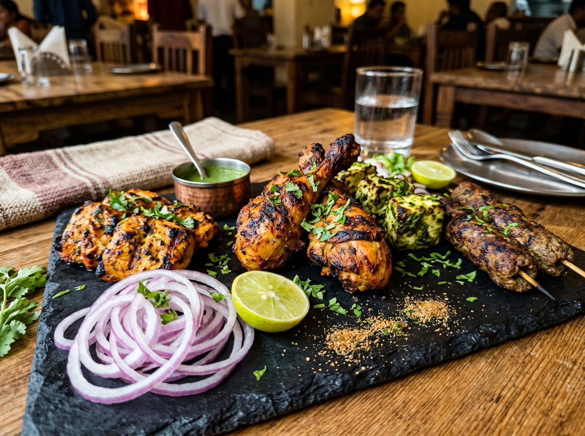 Tandoori platter at Varsha Grand